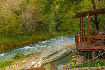 Stormy mountain river