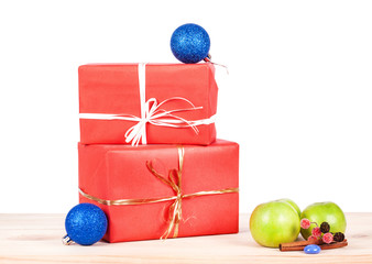 Present wrapped in red paper