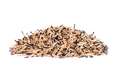 background of burnt matches