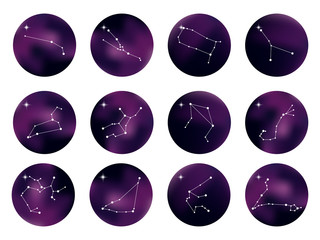 Astrological constellation of the zodiac signs © createrosalia