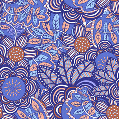 vector seamless floral pattern.