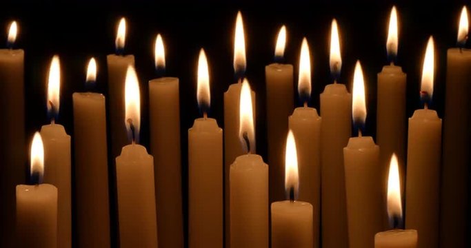 Group of white candles