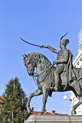 Obraz premium Statue of Ban Jelacic in Zagreb