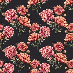 Deurstickers Watercolor floral pattern © zenina