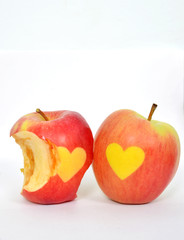 red valentine apples