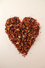 Heart of flower tea