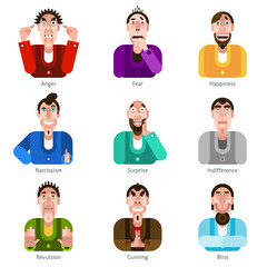Fototapeta premium Emotion icons set