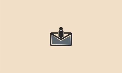 Mail people vector logo icon