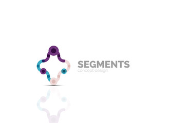 Vector outline minimal abstract geometric logo