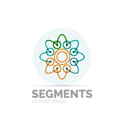 Abstract geometric linear hipster floral icon, frame design, flat style