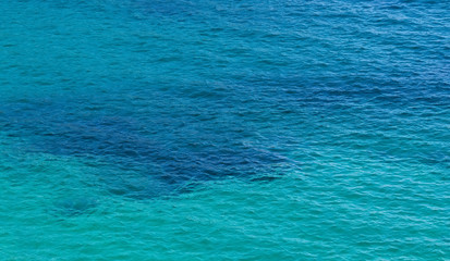 Green and blue sea surface