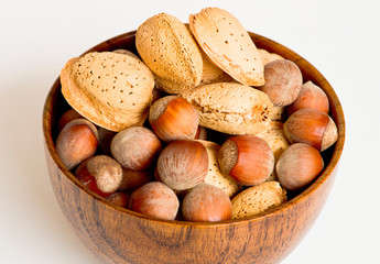 dried fruits hazelnuts and almonds