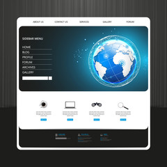 Business dark website design template.
