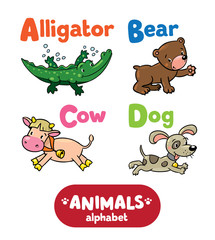 Animals alphabet or ABC.