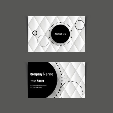 Business card with abstract leather background. Vector illustration.
