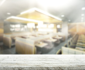 Table Top And Blur Interior of of Background