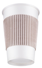 White plastic cup. File contains clipping paths.