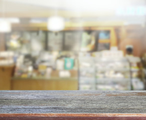 Table Top And Blur Interior of Background