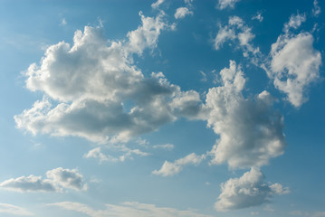 clouds in the blue sky
