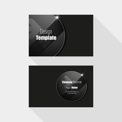 Balck Business card vector background
