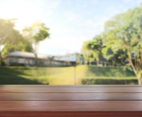 Table Top And Blur Nature of Background