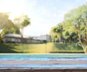 Table Top And Blur Nature of Background