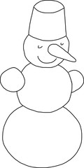 Black and white Snowman