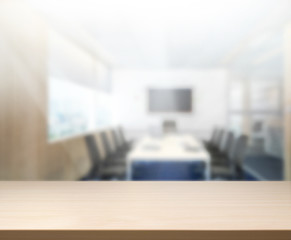 Table Top And Blur Office of Background