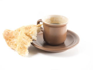 Coffee and croissant