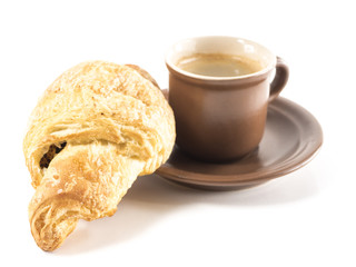 Coffee and croissant
