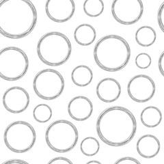 Stylized Grey Wire Circles on White Background