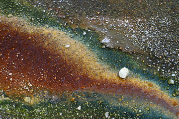 Colorful hot spring deposits
