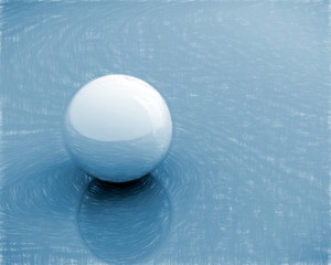 bluish bowl scene  - illustration