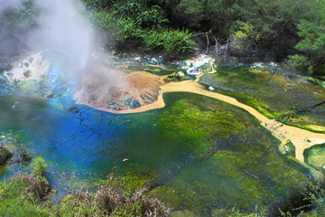 Hot spring crater