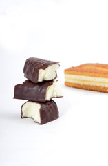 Sweet chocolate with banana fill 