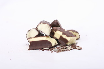 Sweet chocolate with banana fill 