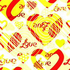 Valentine's seamless pattern with hearts