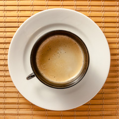 Dishes on a bamboo litter