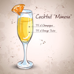Cocktail alcohol Mimosa - 96953364