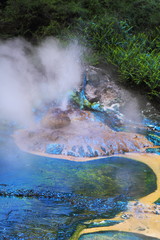 Hot spring crater