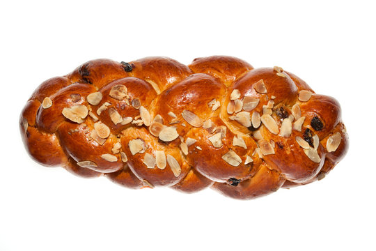 Sweet bread on the white background
