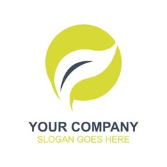 Organic Plant Green Leaf Icon Vector Logo