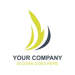 Organic Plant Green Leaf Icon Vector Logo