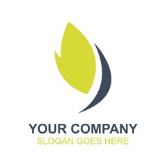 Organic Plant Green Leaf Icon Vector Logo