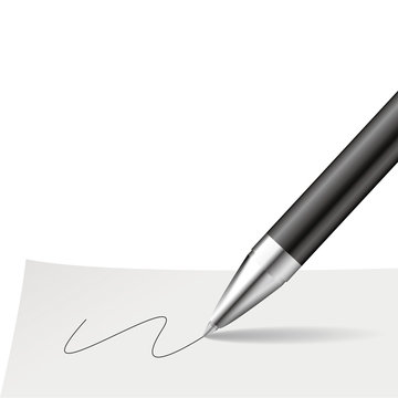 Black pen writing on paper 