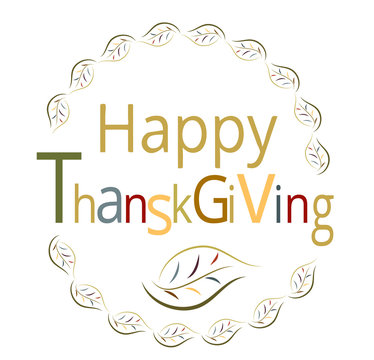 Flat design style Happy Thanksgiving Day