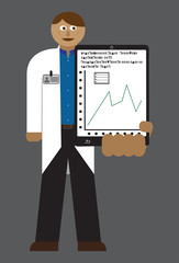 Doctor With Tablet Chart