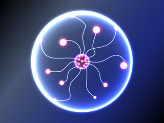 Electric plasma glass ball background