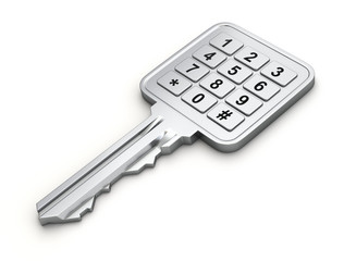 Key with numeric keypad