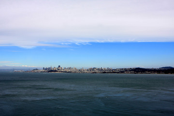 View of San Francisco from the hill, USA